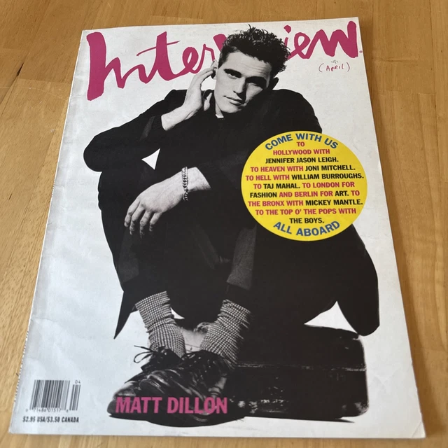 アート・デザイン・音楽 1991 INTERVIEW MAGAZINE MATT DILLON ANDY WARHOL INTERVIEW MAGAZINE - MATT DILLON - Joni Mitchell