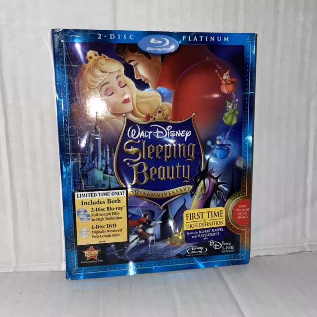 Sleeping Beauty  50th Anniversary Platinum Edition Blu ray + DVD Brand new *