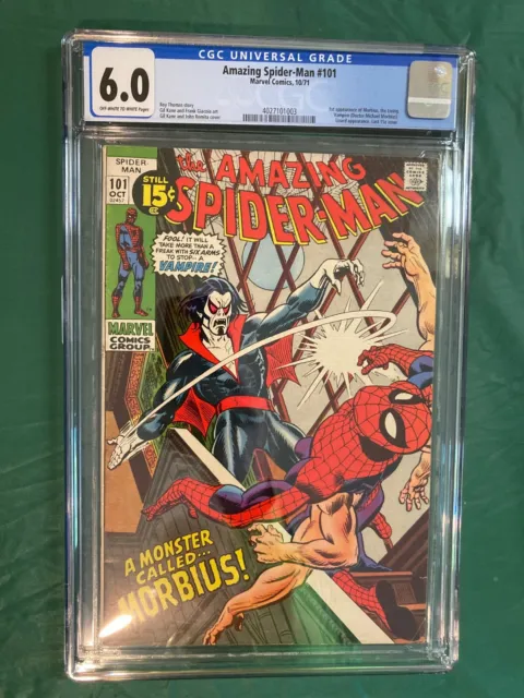 Amazing Spider-Man #101 CGC 6.0 1971 Marvel Comic 1st Morbius MCU Vampire Lizard