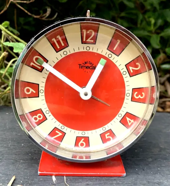 1960s Smiths Timecal red alarm clock