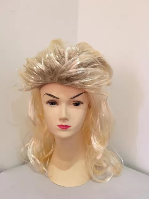 Blonde Mullet Wig 70s 80s Rock Bogan Party Fancy Accessory