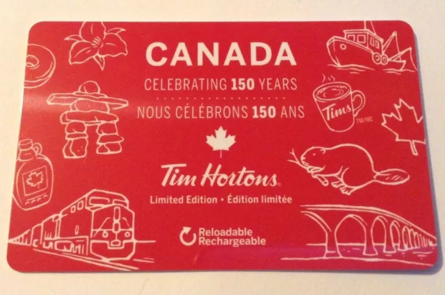 NEW TIM HORTONS - Canada 150 Years - Gift Card - Unloaded - $0 value