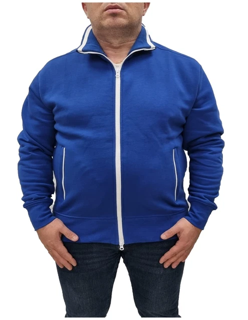 Felpa taglie forti uomo cardigan giacca in pile con zip ARABBA no Maxfort