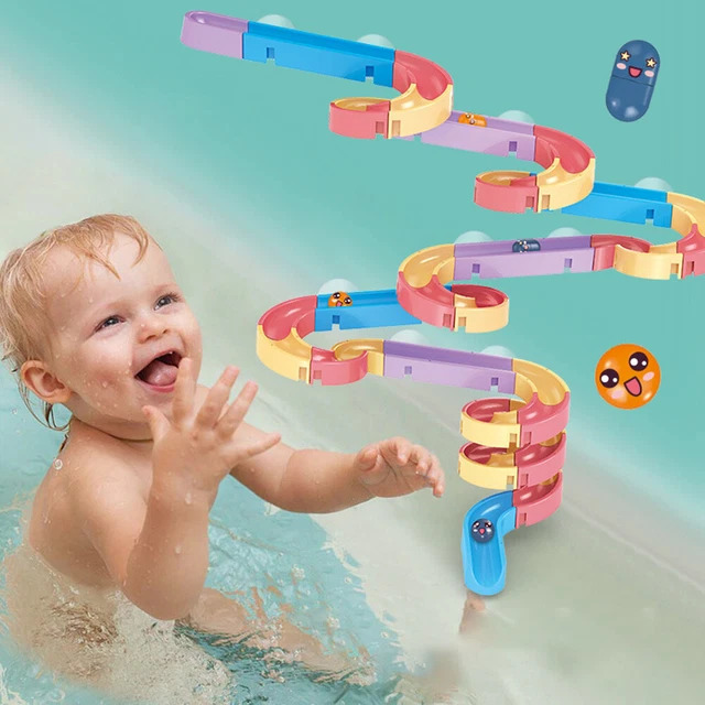 Water Slide Track Boys Good Adsorption Wall Suction Baby Bath Toys Girls Shower