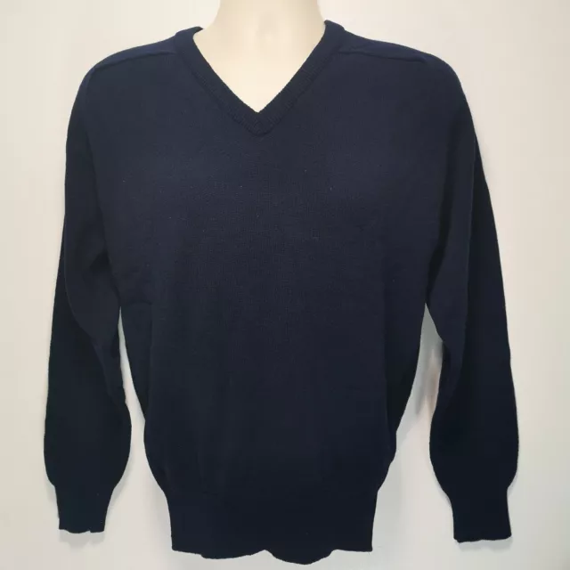 "Balmoral Maglione collo a V lana d'agnello blu scuro - XXS / età 13-14 / 34"