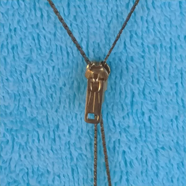 Gold Tone Zipper Lariat Necklace Gold Zipper Necklace 