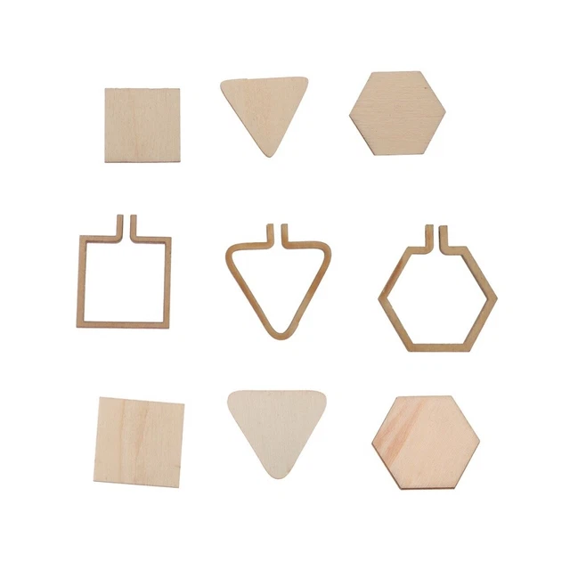4 piezas marco de fijación punto cruzado mini triángulo hexagonal espacio forma rectangular