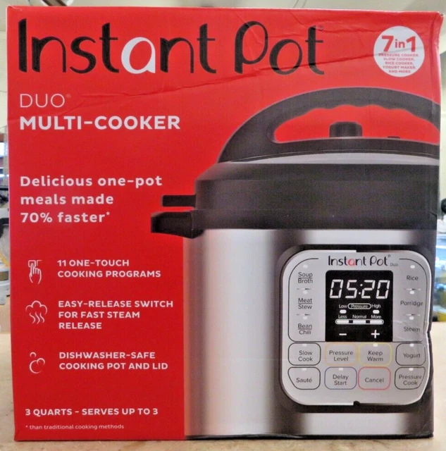 INSTANT POT DUO MultiCooker 7in1 Pressure Cooker 3 Quart Brand New