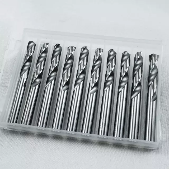 KLOT 10pcs Solid Carbide Drill Bit 5.5mm 0.2165" 2-Flute Straight Shank K10