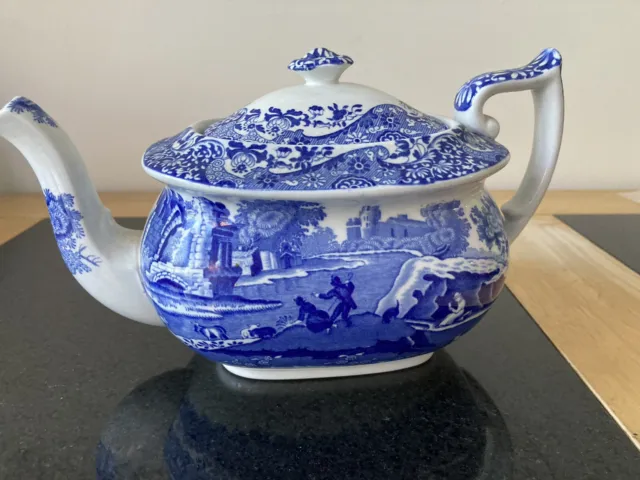 Vintage Copeland Spode Italian Teapot Blue & White, VGC
