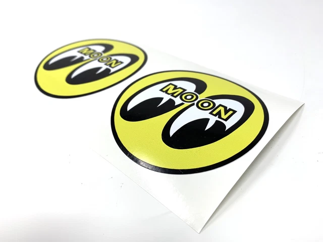 X2 MOON EYES Pair Logo Stickers DECALS For Racing Car Window Rat - Foto 3