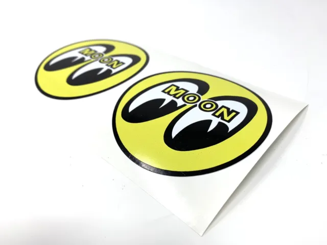 Moon Eyes Retro Stickers X2 Hot Rod Drag Racing NASCAR  Tool Box Garage Sticker