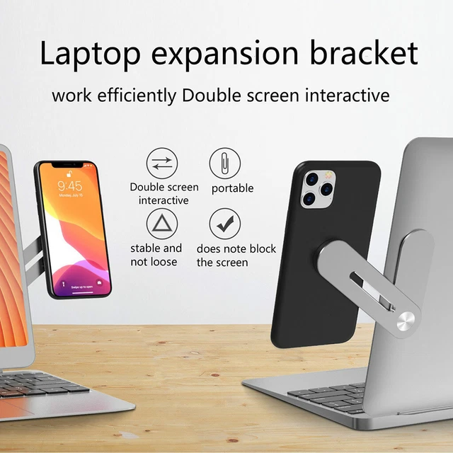 Pince sur moniteur ordinateur portable montage latéral support de téléphone