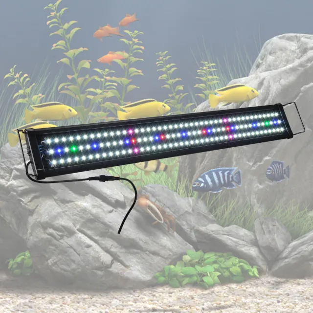 129 LED Aquarium Light Full Spectrum Freshwater Marine 30"- 41" Fish Tank Lamp