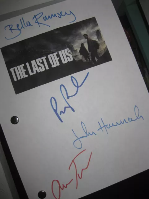 The Last of US Pilot signed TV Script X4 Pedro Pascal Bella Ramsey Anna Torv RPT