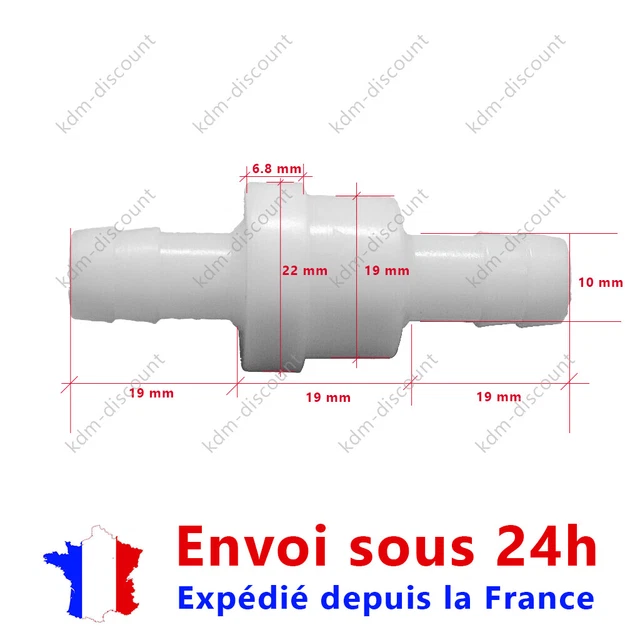 Clapet Anti-Retour Unidirectionnel 10 Mm (3/8") ABS – Qualité Médicale Pour Fluides