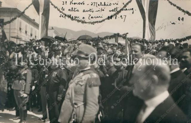 1927 TERNI Inaugurazione MONUMENTO CADUTI Autorià Vescovo Melchiorri Fotografia