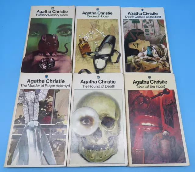 Agatha Christie 6 Book Set Hickory Dickory Dock Crooked House Paperback Fontana