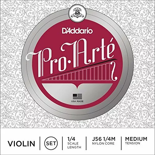 D'Addario Pro-Arte Violin String Set, 1/4 Scale, Medium Tension