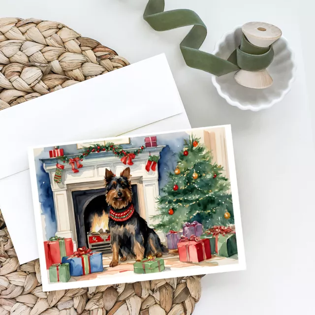 Australian Terrier Christmas Greeting Cards Envelopes Pack of 8 DAC1232GCA7P 2