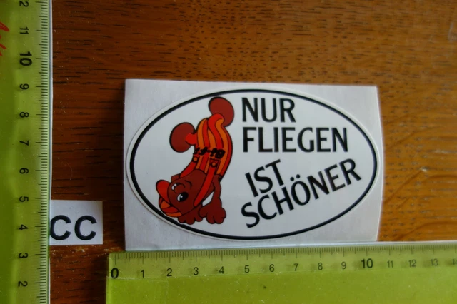 ALTER AUFKLEBER SAMMELAUFKLEBER BIFI Salami Spruch NUR FLIEGEN IST