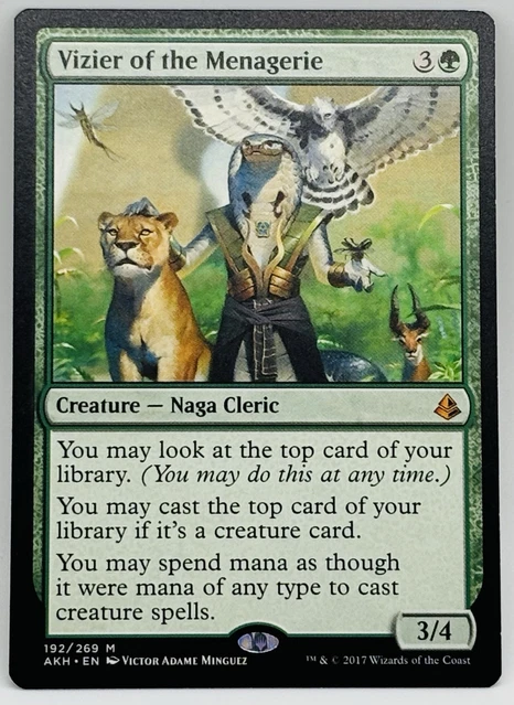 Vizier of the Menagerie 1x FOIL AKH MTG Amonkhet Mythic MINT green Vizier of the Menagerie 1x FOIL AKH MTG Amonkhet Mythic MINT green