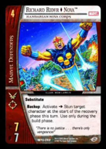 VS System: Richard Rider [Played] Marvel Team-Up TCG CCG Classic Marvel DC DH Da