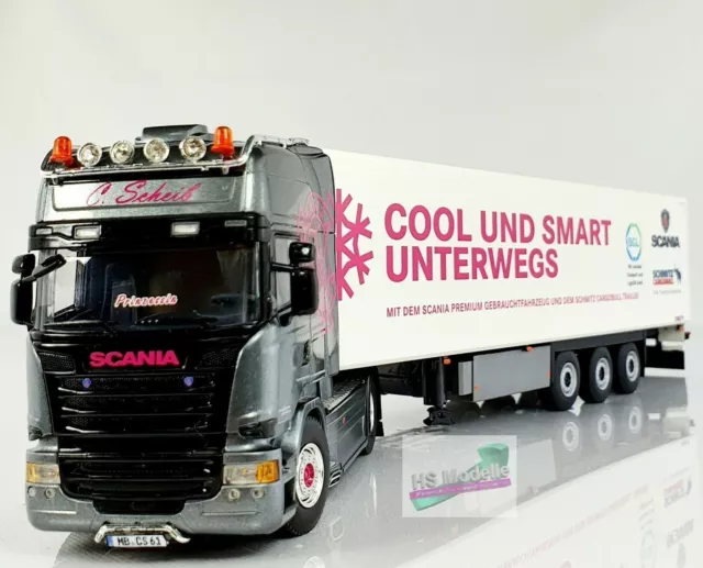 Camion Avec Remorque Frigorifique Herpa Scania R13 - Échelle 1/50, Modèle Christina Scheib, Neuf