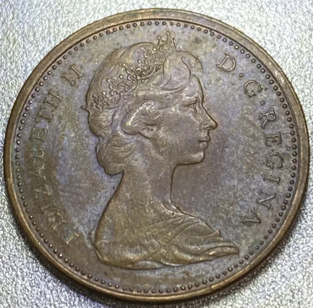 1966 Canadian One Cent Elizabeth II Penny