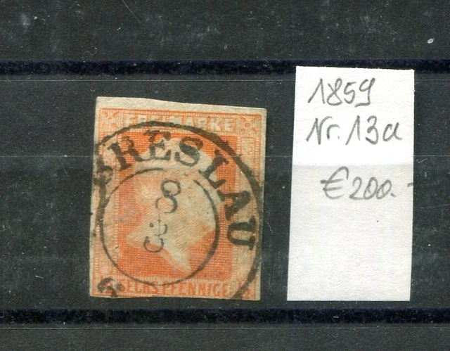 Altdeutschkland Preußen von 1859 Nr. 13a Stempel Breslau