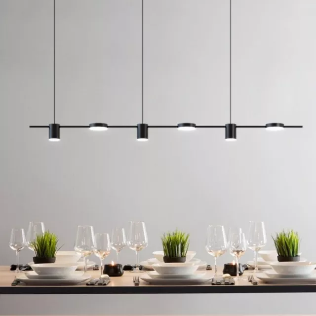 LED Pendant Light Bar Ceiling Lights Kitchen Lamp Home Black Chandelier Lighting