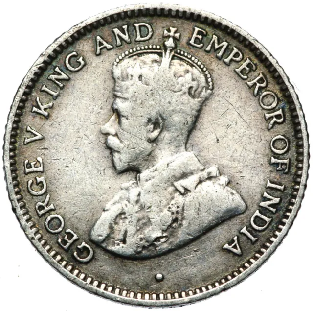 Britisch Guiana - George V. - Münze - 4 Four Pence 1918 - Silber - ERHALTUNG !