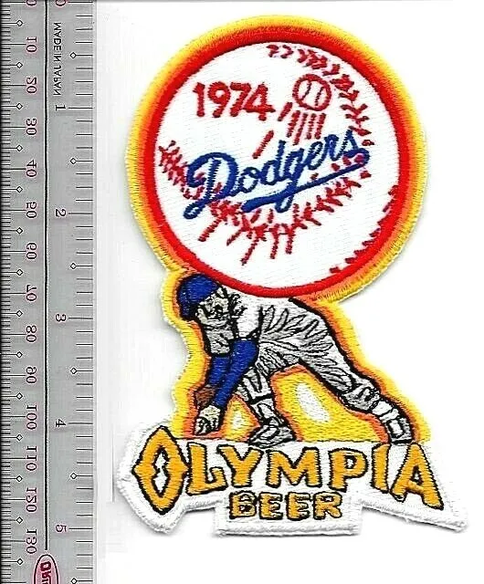 Beer Baseball Los Angeles Dodgers & Olympia Beer 1974 National League Promo Patc