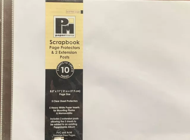Papermania Scrapbook page protectors Pack 5 8.5” x 11”