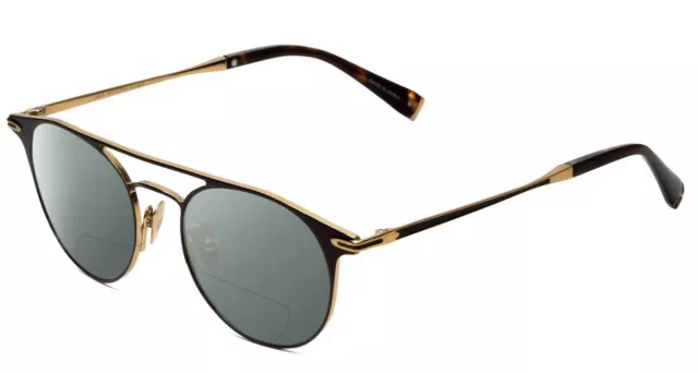 John Varvatos V169 Ladies Polarized BI-FOCAL Sunglasses Black Gold Tortoise 49mm