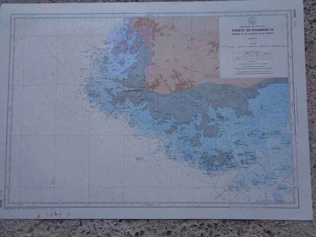 CARTE  MARINE / Pointe de penmarc'h Abords de Saint-Guénolé et de Kérity  1976