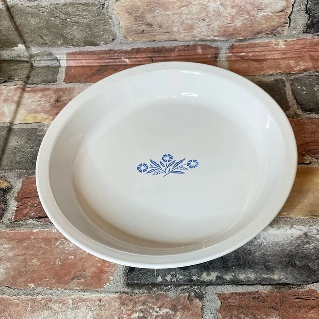 VINTAGE Corning Ware Blue Corn Flower 9" Pie Dish