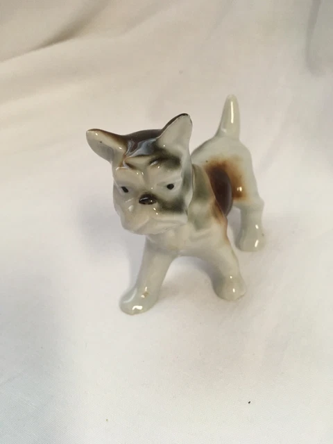Vintage ~ Figurine  ~ Dog ~ JAPAN  ~ Boston Terrier ~ Porcelain ~ Ceramic