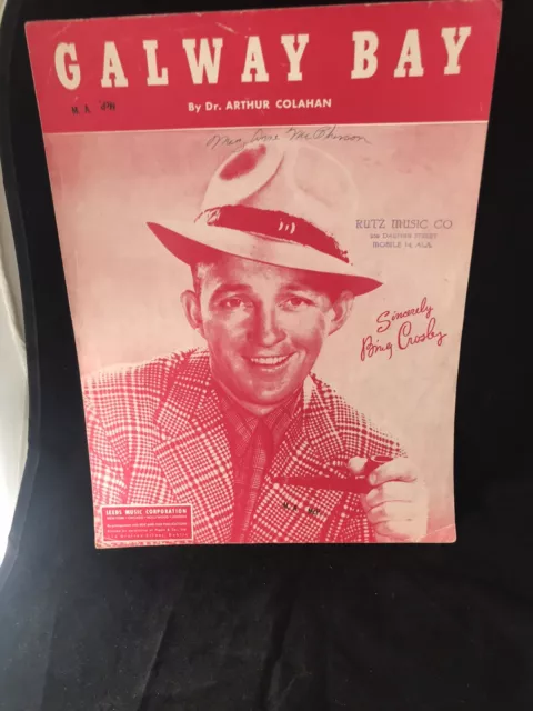 Sheet117 Sheet Music Galway Bay. Bing Crosby by Dr. Arthur Colahan Box