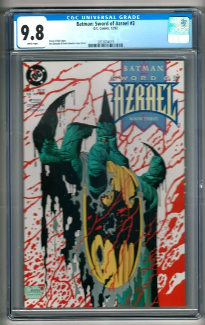 Batman: Sword of Azrael #3 (1992) CGC 9.8  White Pages  O'Neil - Quesada