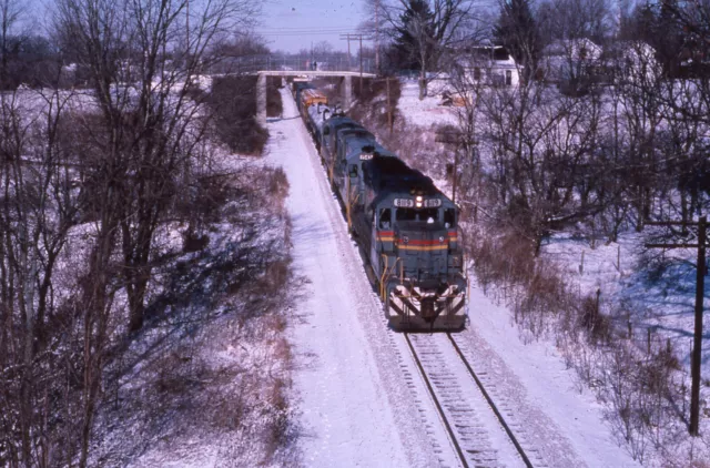 Duplicate Train Slide Seaboard SD-40 #8119 12/1985 Walton Kentucky