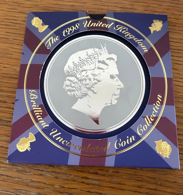 1998 United Kingdom Royal Mint Brilliant Uncirculated Coin Collection-9 coins