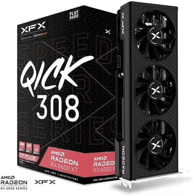 RX 6600XT 8GB XFX compatible QICK308 Scheda video AMD Aperta mai usata.