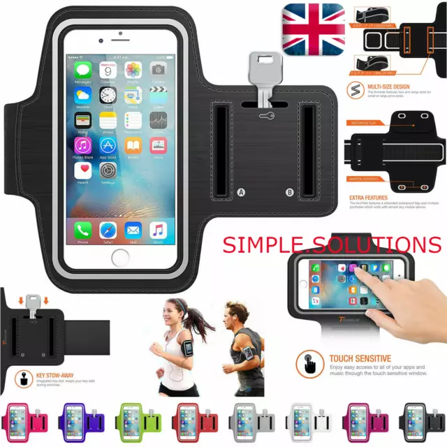 Running Sports Mobile Phone Arm Band Gym Holder Samsung Apple iphone UK Seller