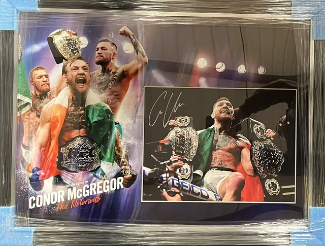 FRAMED CONOR MCGREGOR HAND SIGNED UFC 16x12 PHOTO