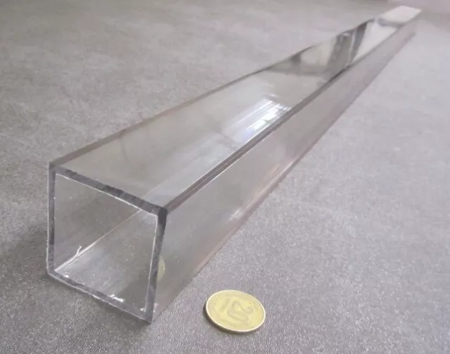 Polycarbonate Square Tube 2.0" Square x 1/8" Wall x 48"-123