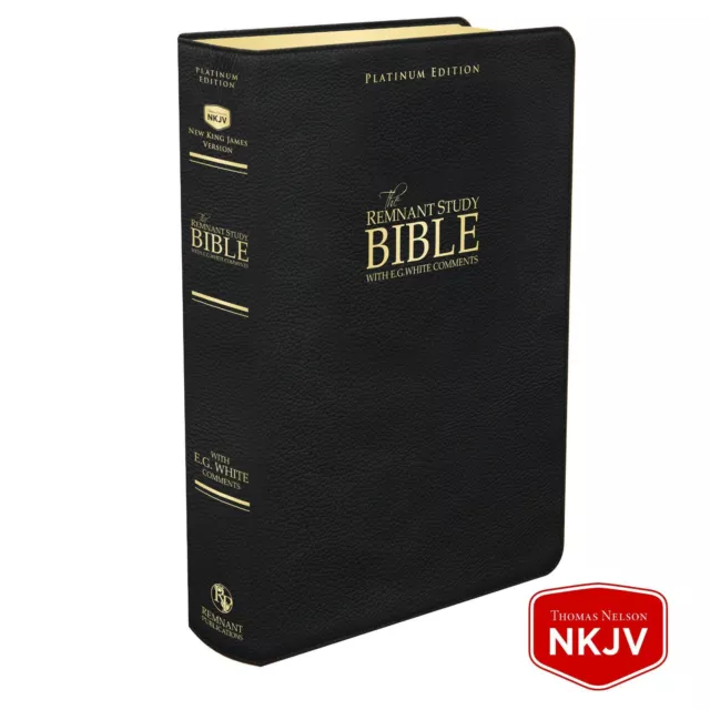 Platinum Remnant Study Bible NKJV (Genuine Top-grain Leather Black)