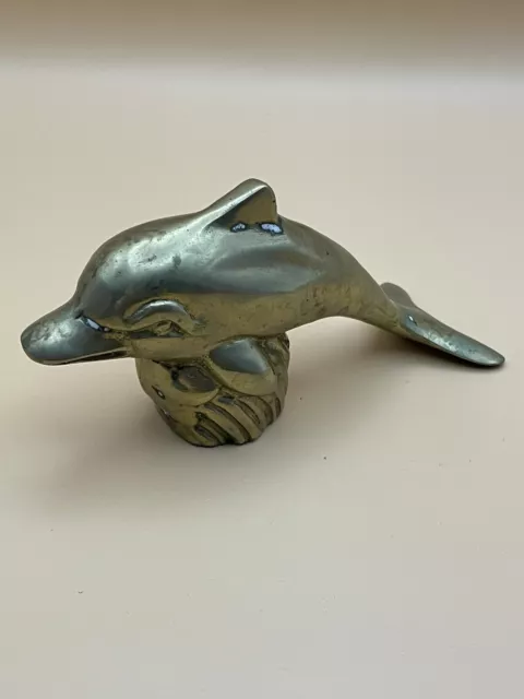 Vintage Brass Bronze Dolphin