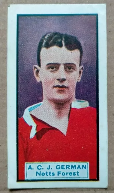 A.C.J. German Nottingham Forest #21 D.C. Thomson Fußballer - Motorautos 1930