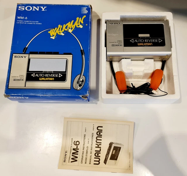 SONY WALKMAN CASSETTE Player WM6 Boxed with all accessories